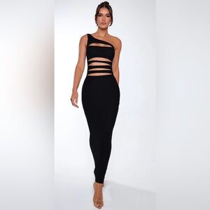 Babyboo Fashion Black Cutout Bodycon Dress SZ M
